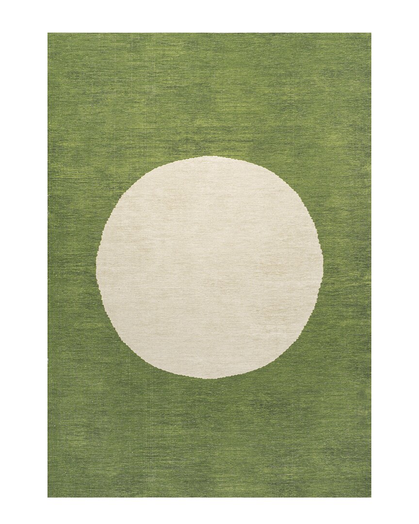 Shop Jonathan Y Cirkel Minimalist Geometric Dot Machine-washable Rug In Olive