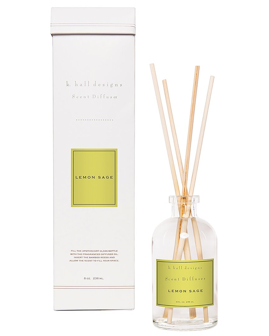 K. Hall Designs Lemon Sage Diffuser Kit In Clear