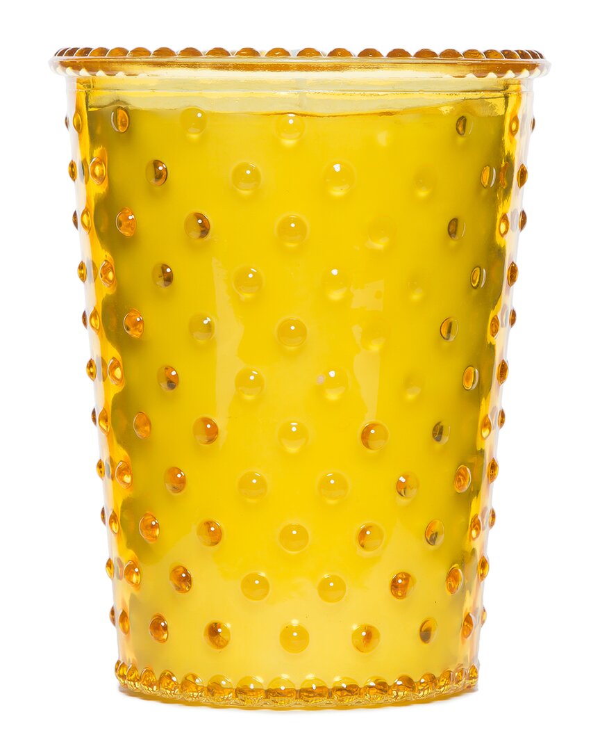 Simpatico Meyer Lemon Hobnail Glass Candle In Yellow