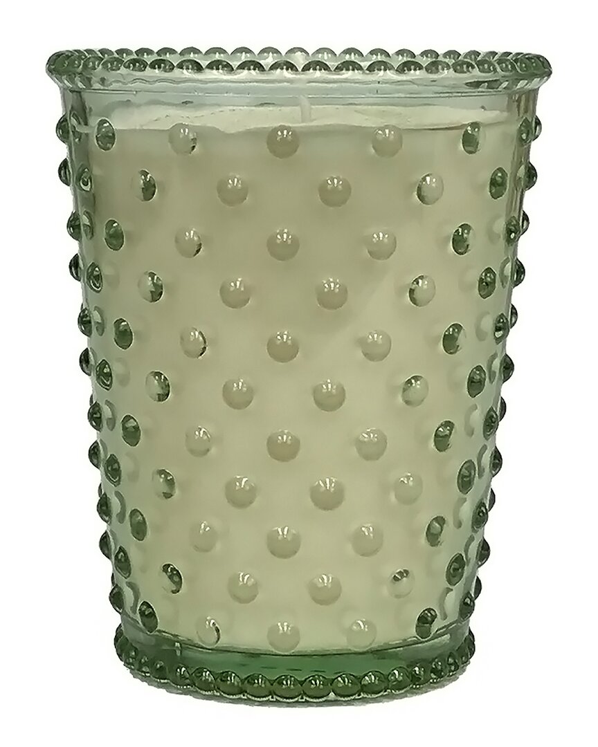 Simpatico Eucalyptus Hobnail Glass Candle In Green