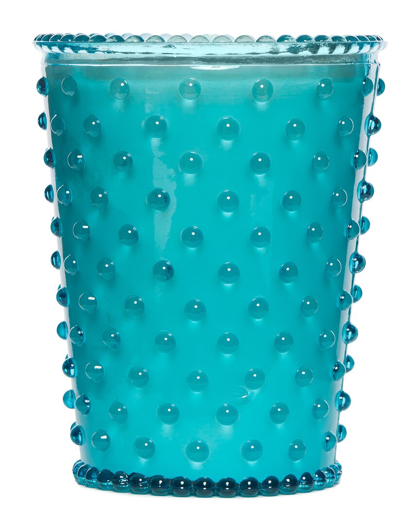 Shop Simpatico Cucumber & Gin Hobnail Glass Candle In Blue