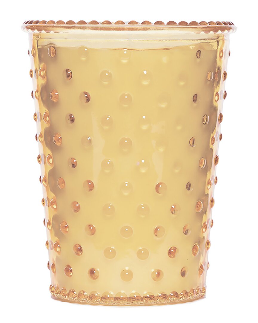 Simpatico Ginger Fizz Hobnail Glass Candle In Yellow
