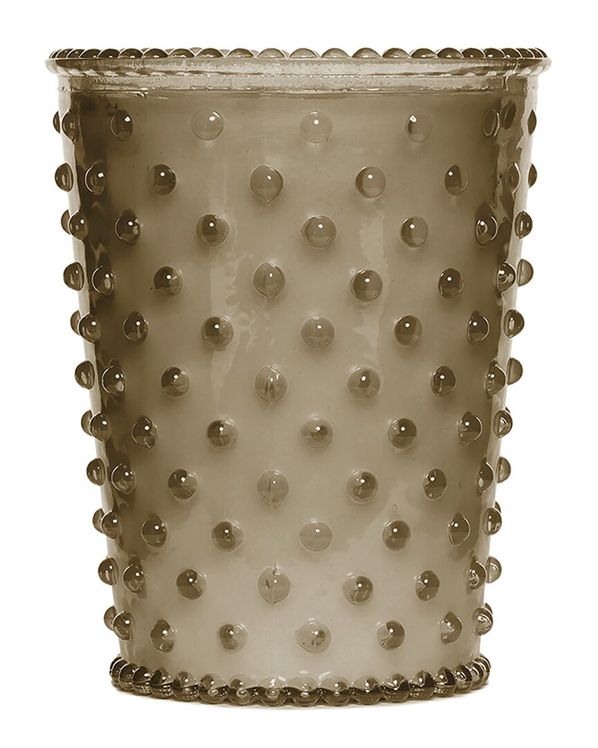 Simpatico Champagne Hobnail Glass Candle In Grey