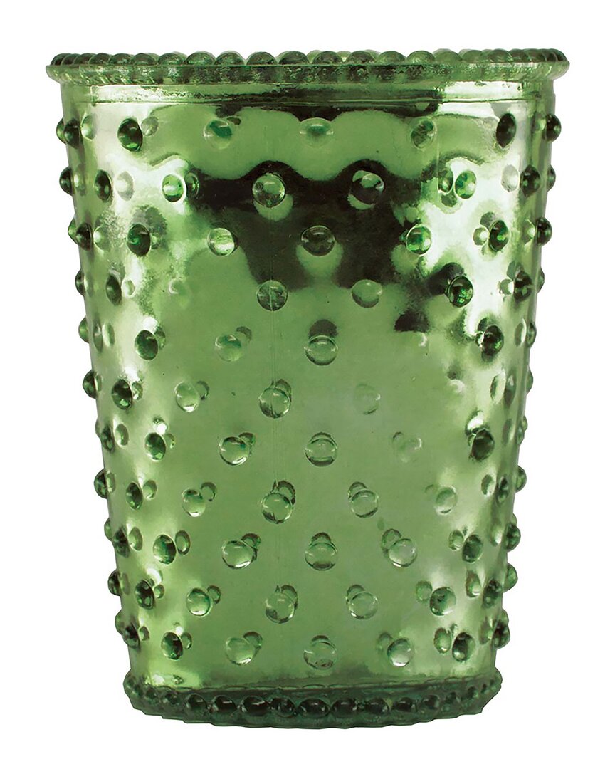 Simpatico Evergreen Limited Edition Hobnail Glass Candle In Silver