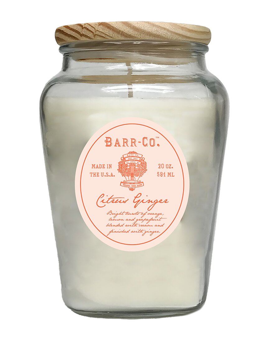 Barr-co. Citrus Ginger Vase Candle In Clear