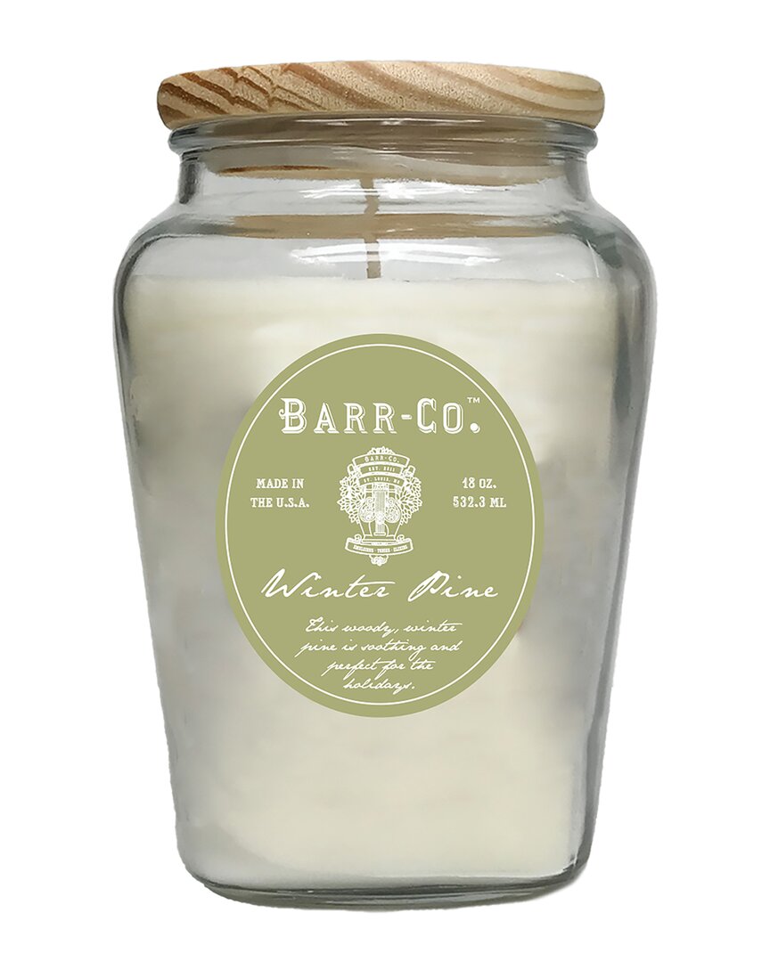 Barr-co. Winter Pine Vase Candle In Clear