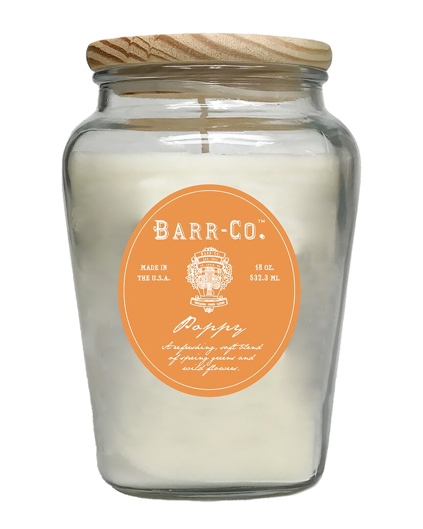 Barr-co. Poppy Vase Candle In Clear
