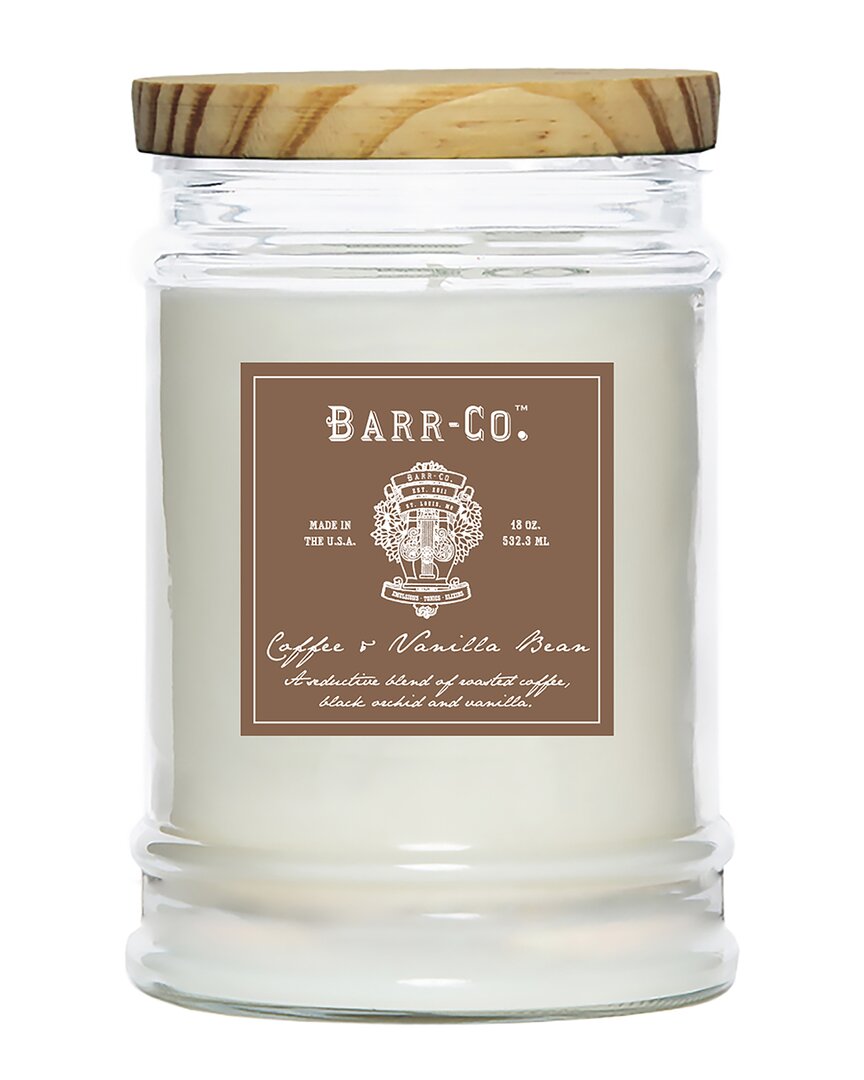 Barr-co. Coffee & Vanilla Bean Tumbler Candle In Clear