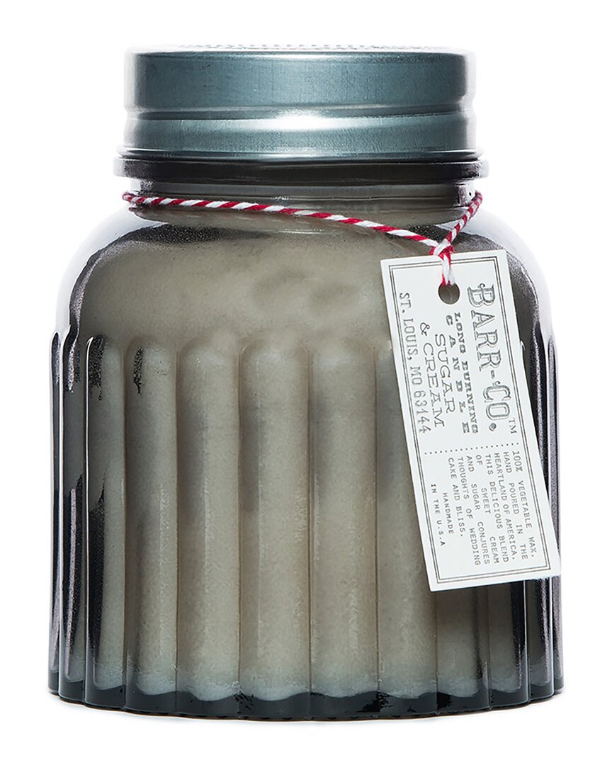 Barr-co. Soap Shop Sugar & Cream Apothecary Jar Candle In Grey