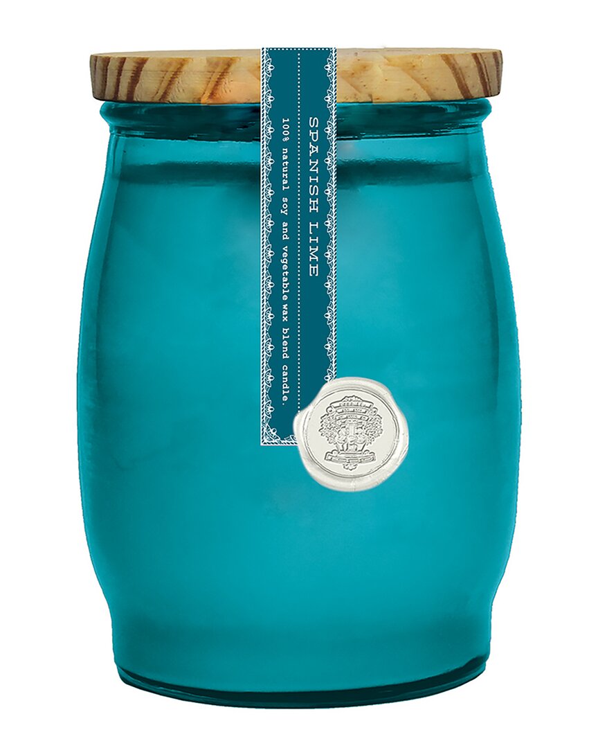 Barr-co. Soap Shop Spanish Lime Barrel Candle In Teal