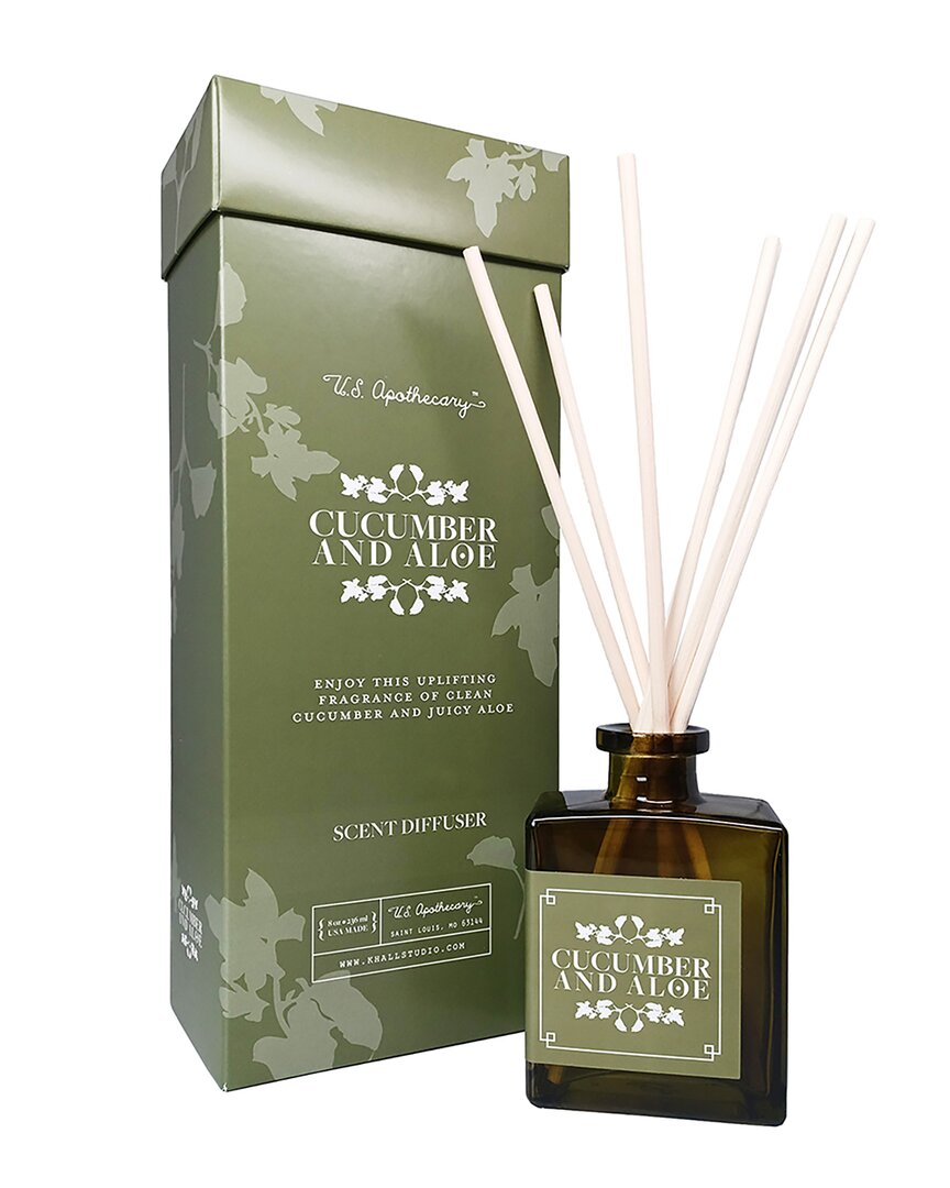 U.s. Apothecary Cucumber & Aloe Diffuser Kit In Clear