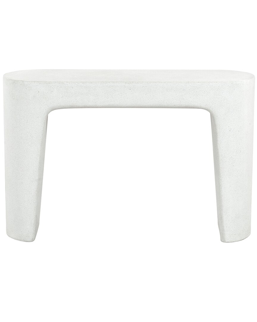 Safavieh Couture Tolbert Concrete Console Table In White