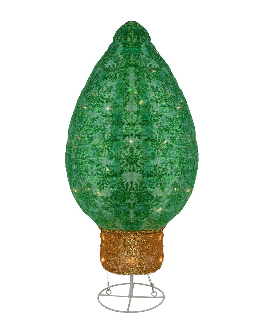 Northlight 30in Green Led Lighted Retro Light Bulb Outdoor Christmas Display In Green