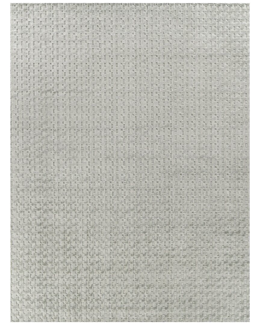 Exquisite Rugs Monroe Silk Hand-loomed Bamboo Silk & Cotton Light Green Area Rug