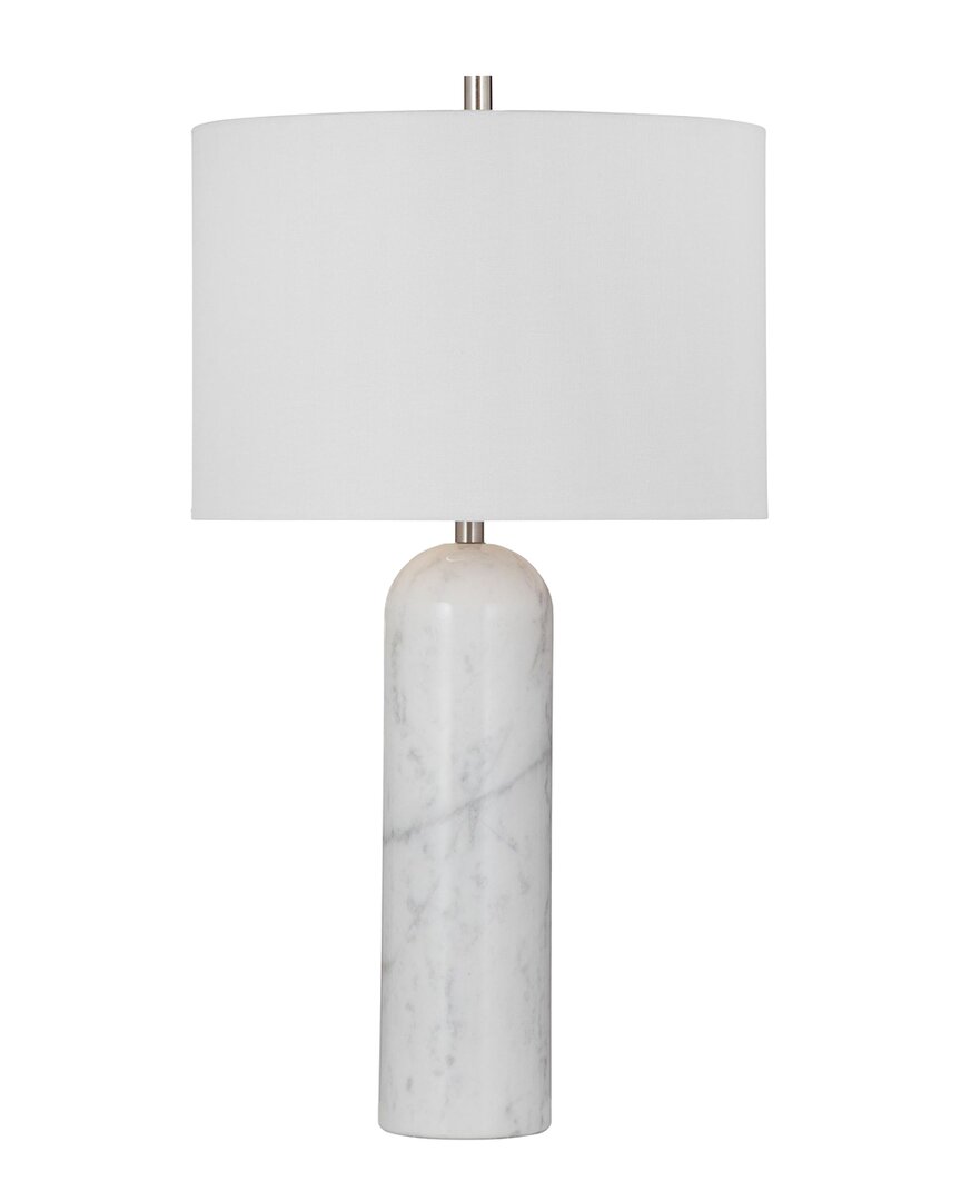 Bassett Mirror Tioga Marble Table Lamp In White