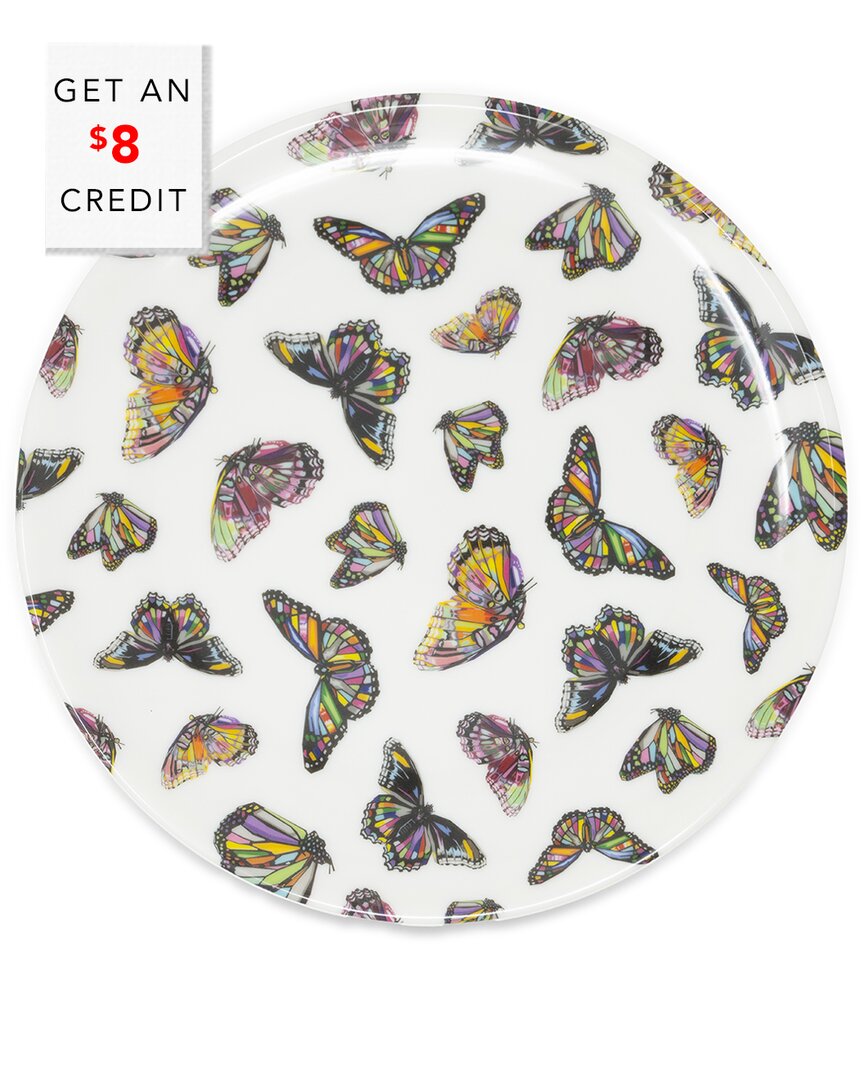 Elizabeth Sutton Home Butterflies Salad Plate With $8 Credit
