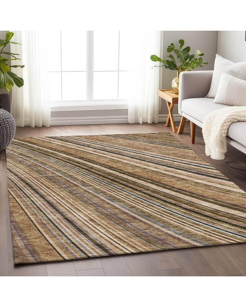 Addison Rugs Premium Washable Area Rug In Brown
