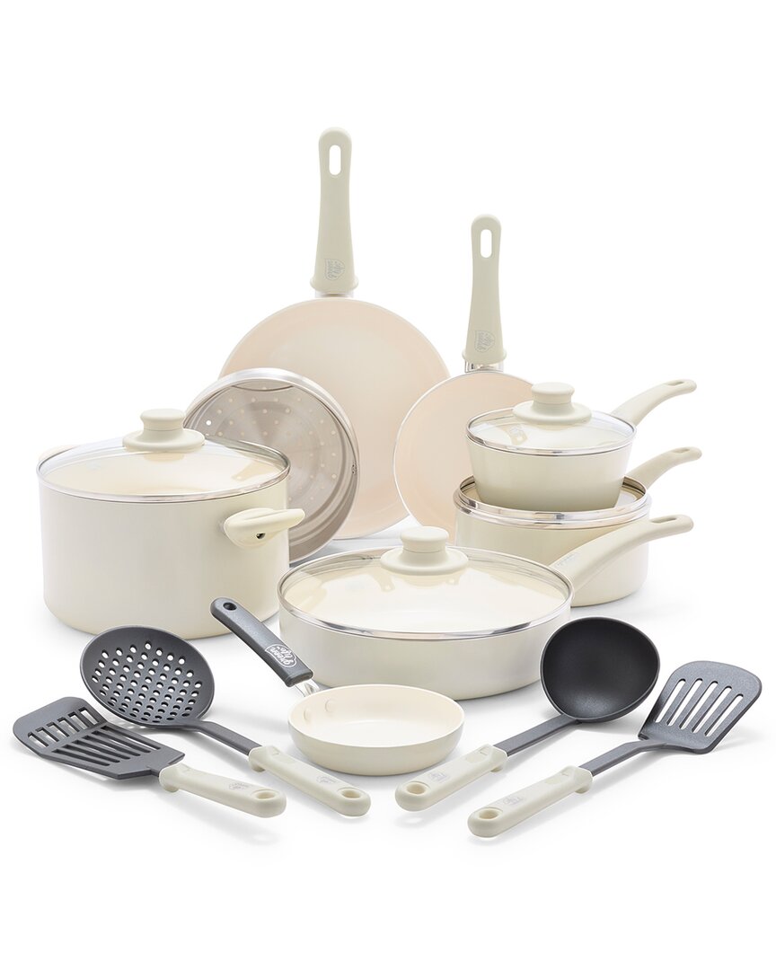 Greenlife Soft Grip Healthy Ceramic Nonstick 16pc Kitchen Cookware Set