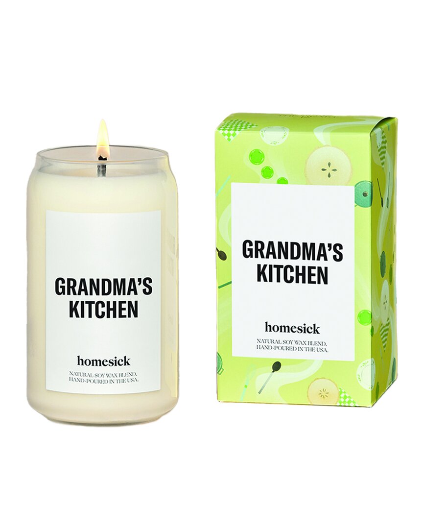 Homesick Grandma's Kitchen Scented Candle In White