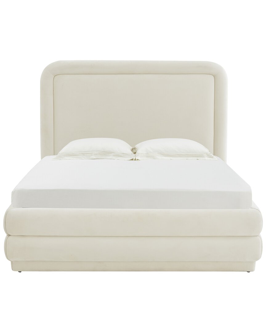Tov Furniture Briella Velvet Bed In Full In Cream