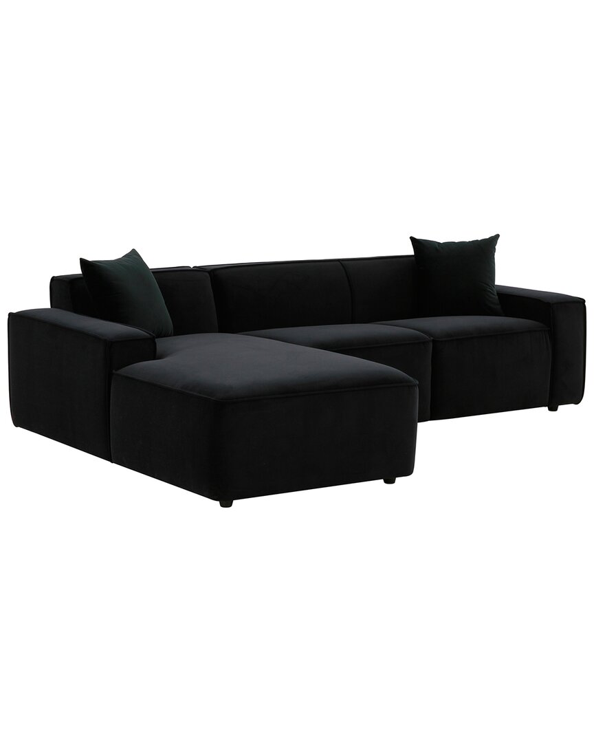 Tov Furniture Olafur Velvet Sectional - Laf In Black