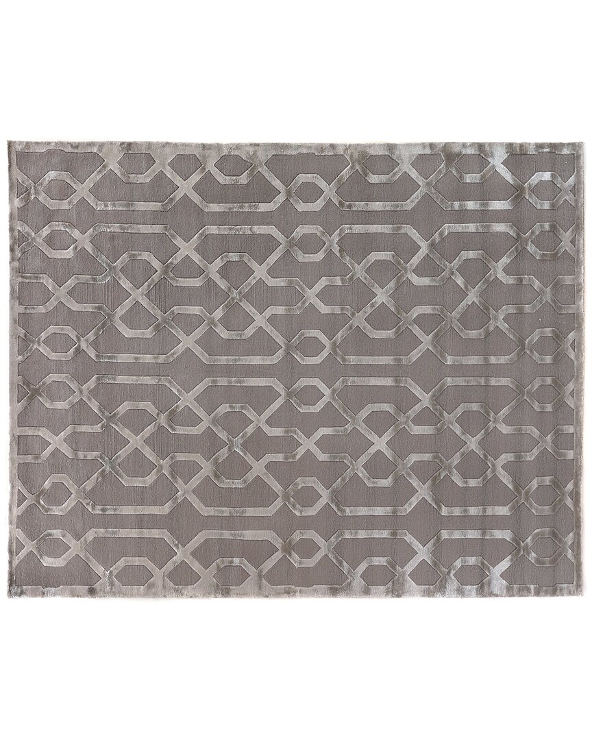 Exquisite Rugs Metro Velvet Hand-knotted New Zealand Wool-blend Rug In Taupe