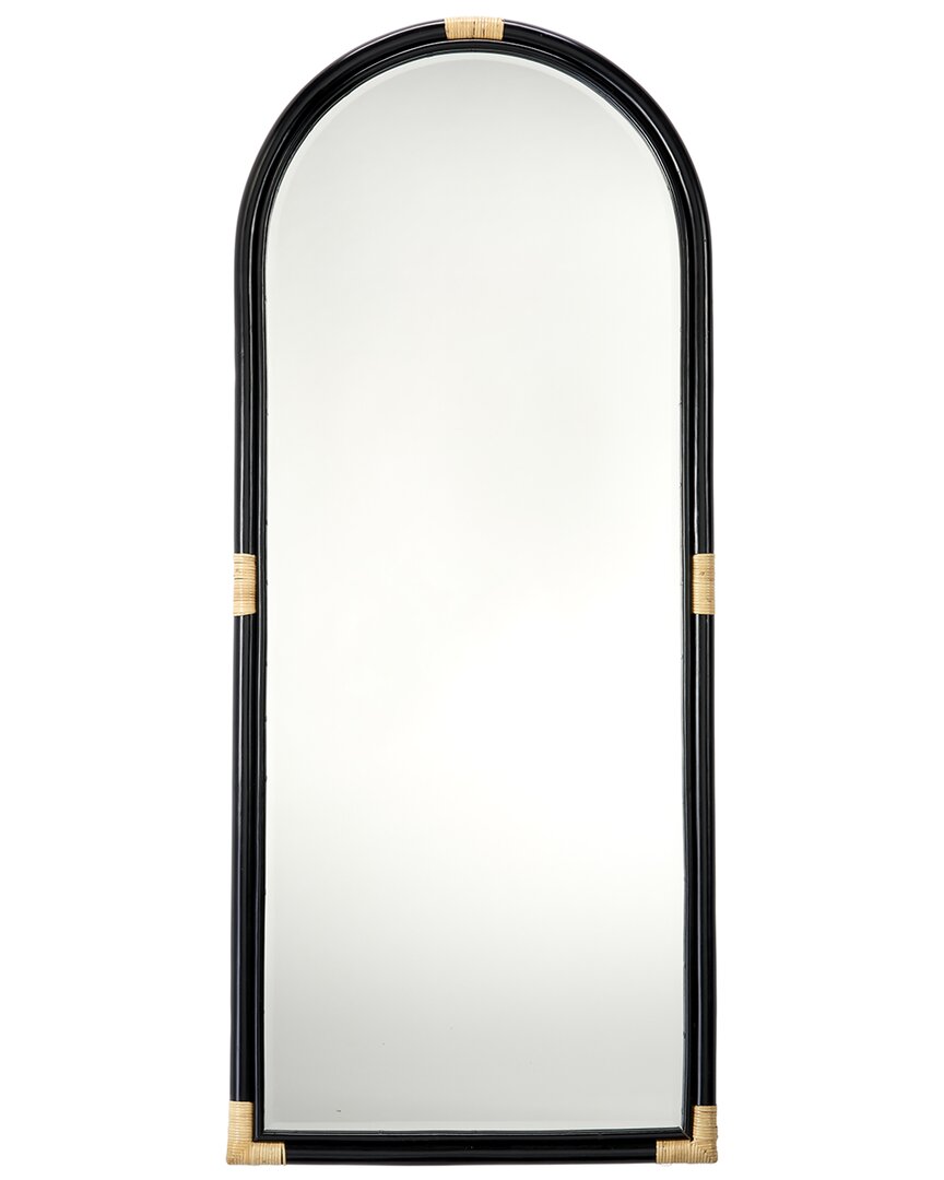 Jamie Young Saltwater Arch Rattan Floor Mirror
