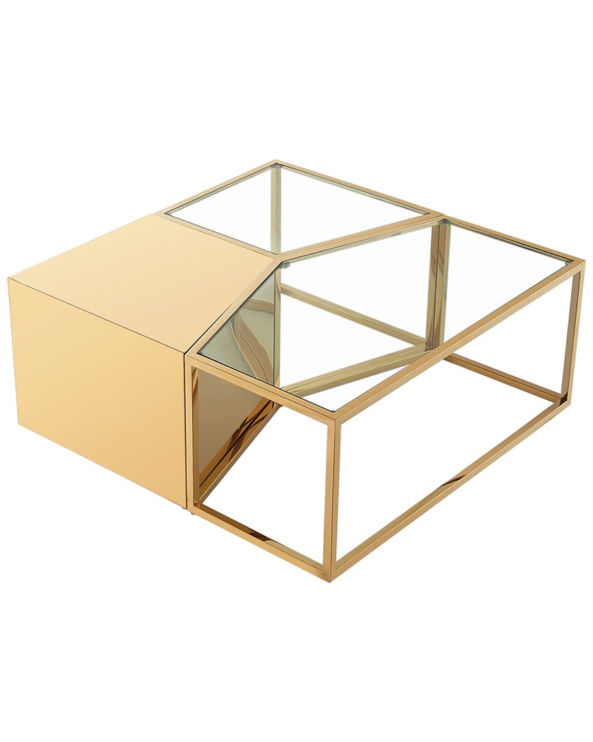 Shop Inspired Home Cailin Gold Coffee Table