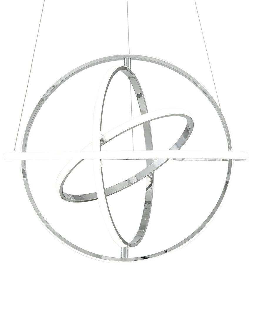 Finesse Decor Oxford Led Adjustable Chandelier In Silver