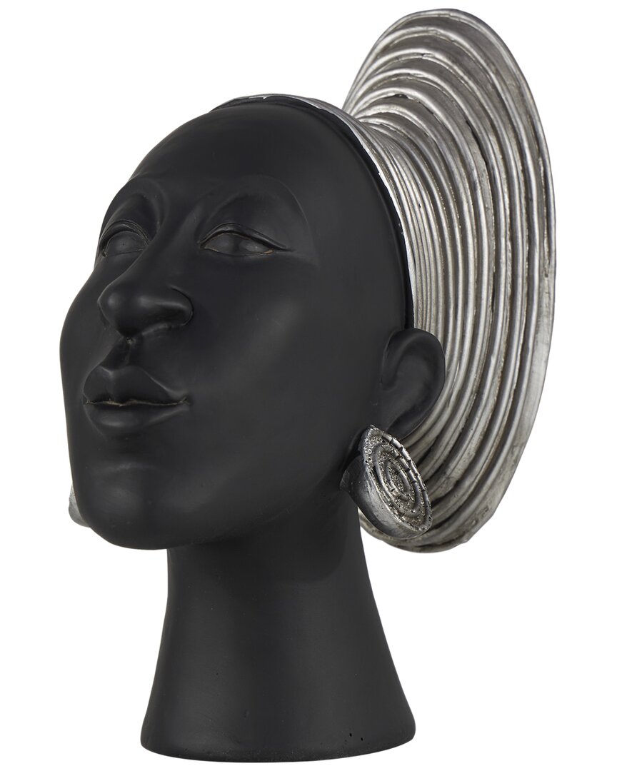 Peyton Lane Woman Resin African Sculpture In Black