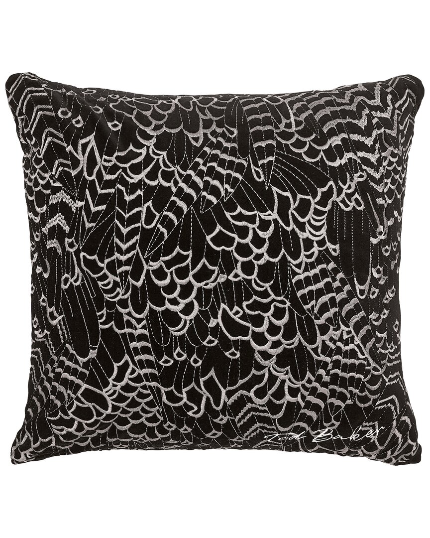 Ted Baker Feathers Decorative Pillow In Black