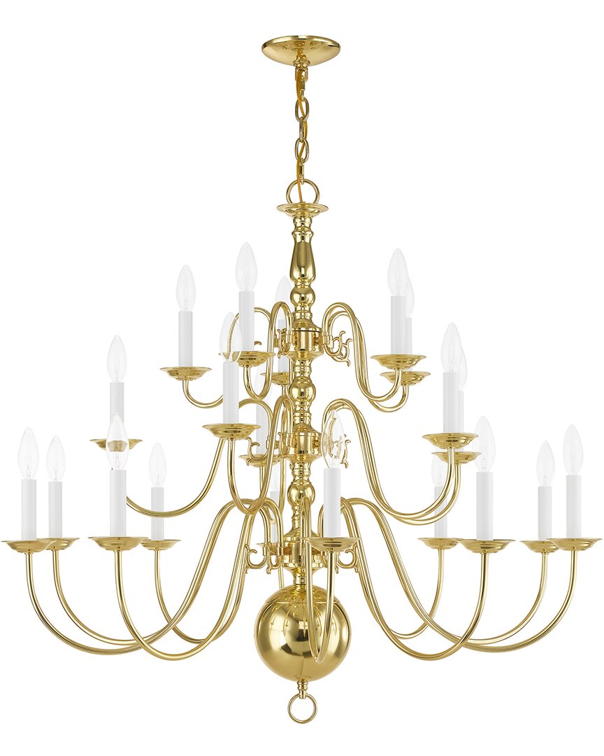 Livex Lighting Williamsburgh 22-light Polished Brass Chandelier