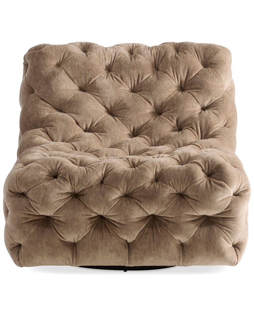 Bernhardt Rigby Fabric Swivel Chair In Brown