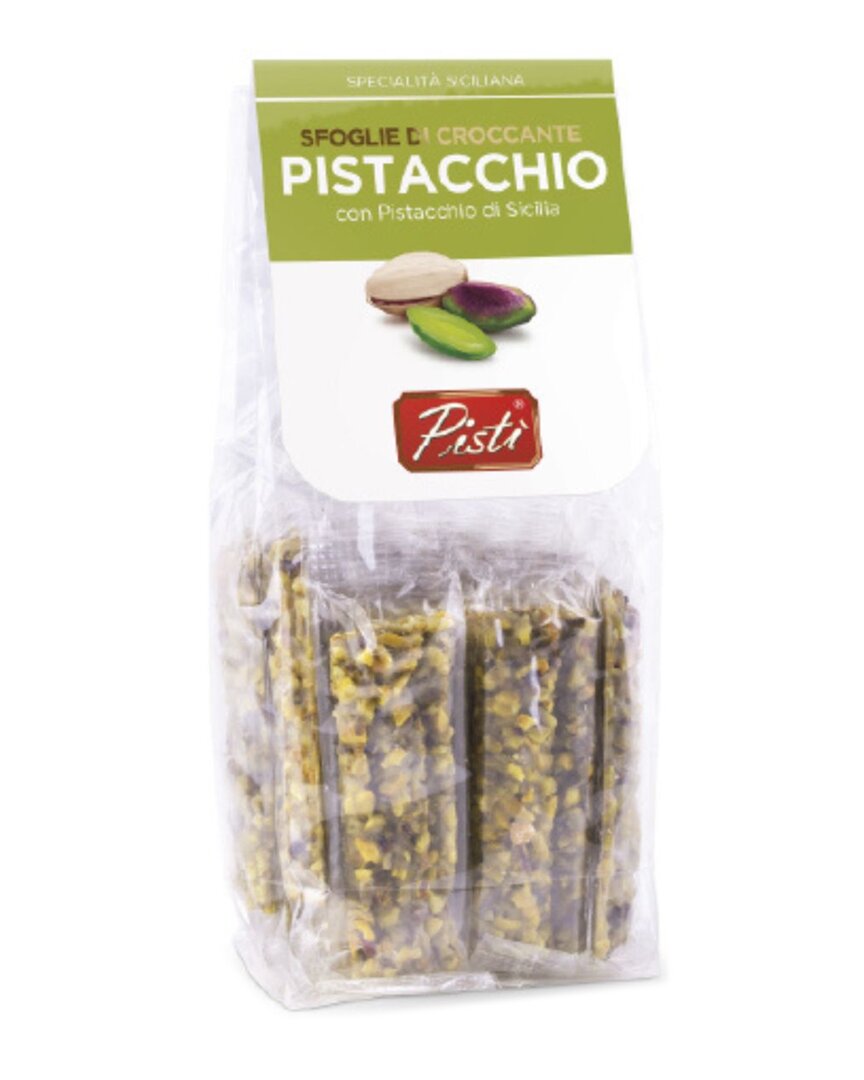 Pisti Crunchy Nougat Sheets With Pistachio 6 Pack In Gold