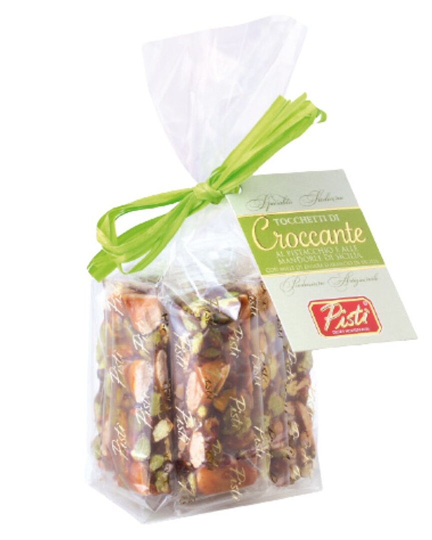 Pisti Crunchy Nougat With Pistachio & Almond 6 Pack In Gold