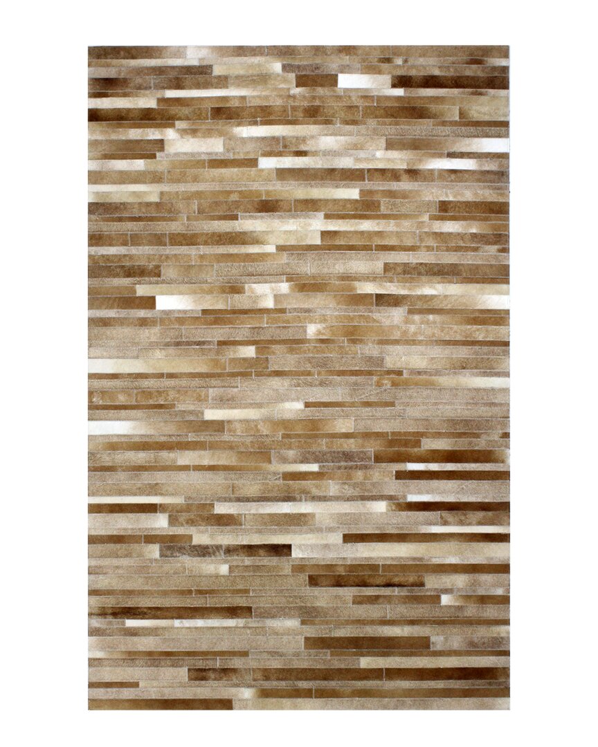 Bashian Rugs Bashian Santa Fe Tucker Leather Area Rug In Camel