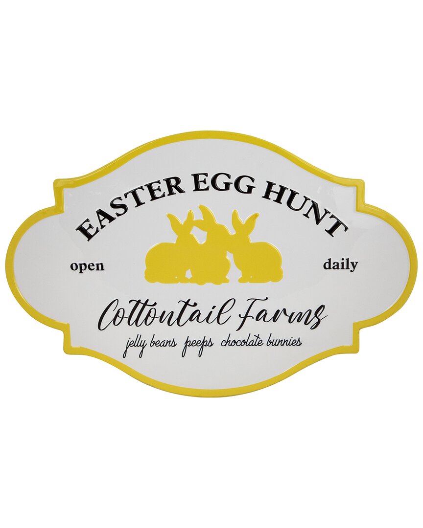 Shop Northlight Easter Egg Hunt Vintage-style Metal Wall Sign In White