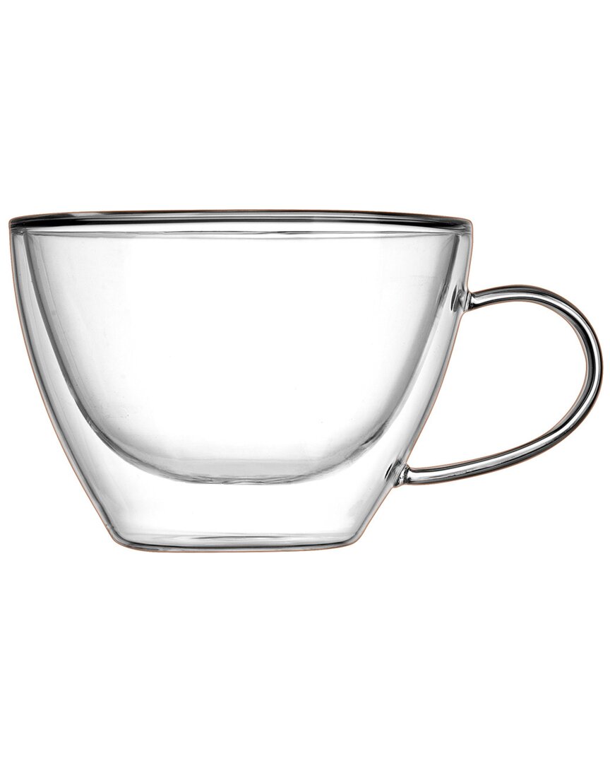 Godinger Clarent Double Walled Cappucino Mug In Clear