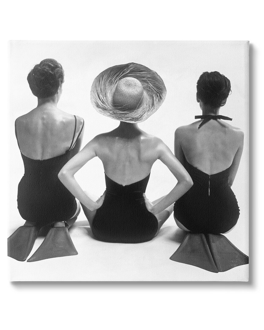 Stupell Vintage Beach Women Sitting Canvas Wall Art By Graffitee Studios