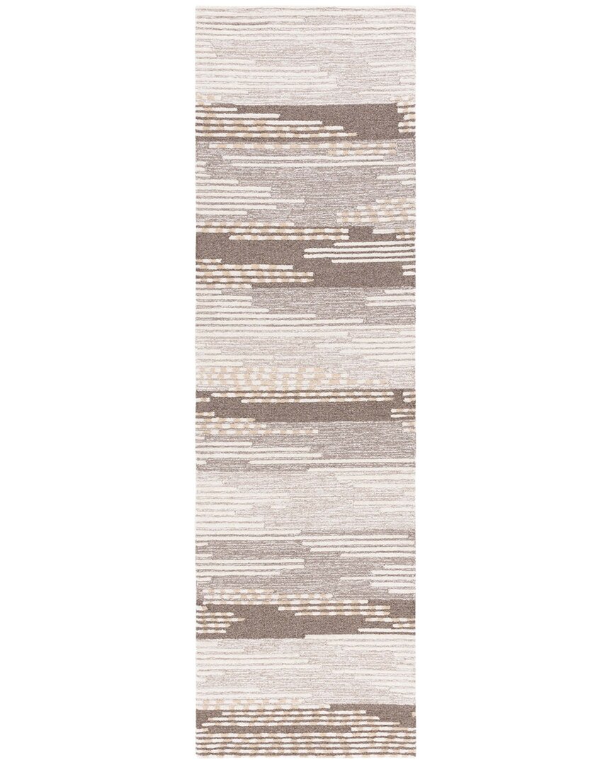 Martha Stewart 300 Wool & Cotton With Latex Rug In Beige