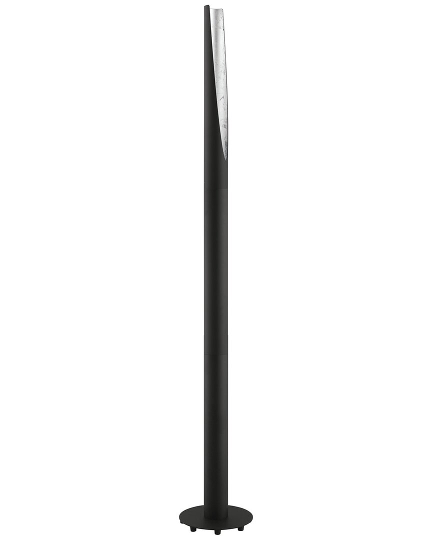 Eglo Barbotto 1 Light Floor Lamp With Matte Black & Silver Finish