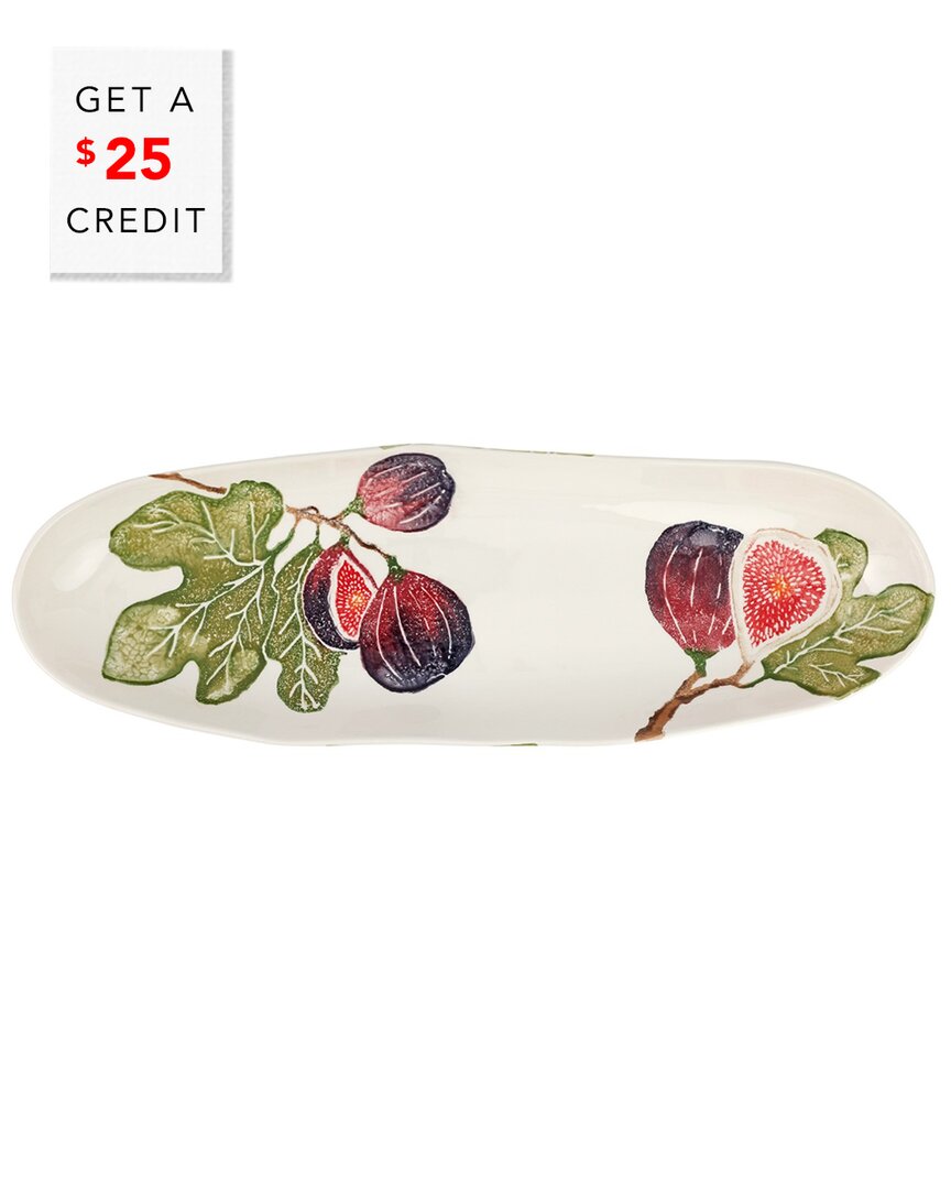 Vietri Fico Narrow Oval Platter In Multi