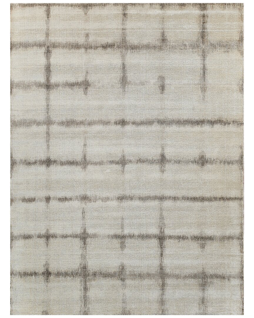 Exquisite Rugs Chroma Hand-loomed New Zealand Wool & Bamboo Silk Beigebrown Area Rug