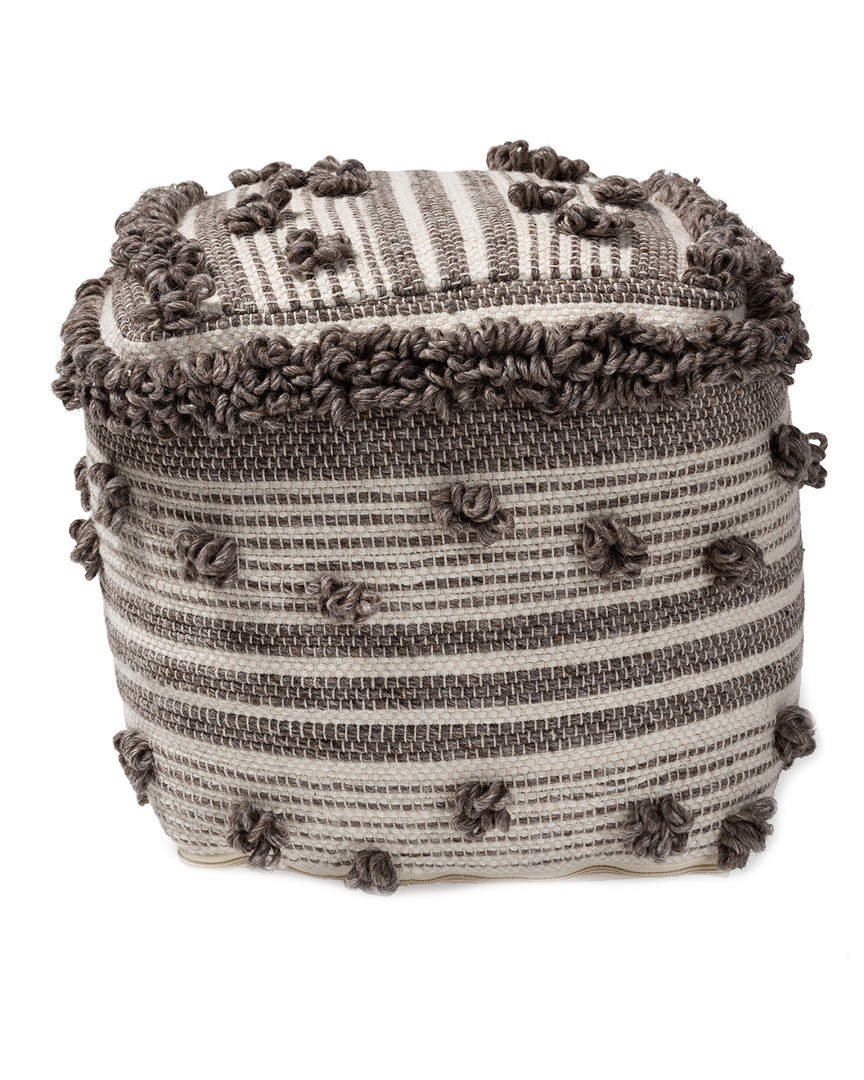 Baxton Studio Eligah Pouf Ottoman