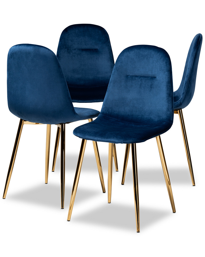 Baxton Studio Elyse 4pc Dining Chair Set