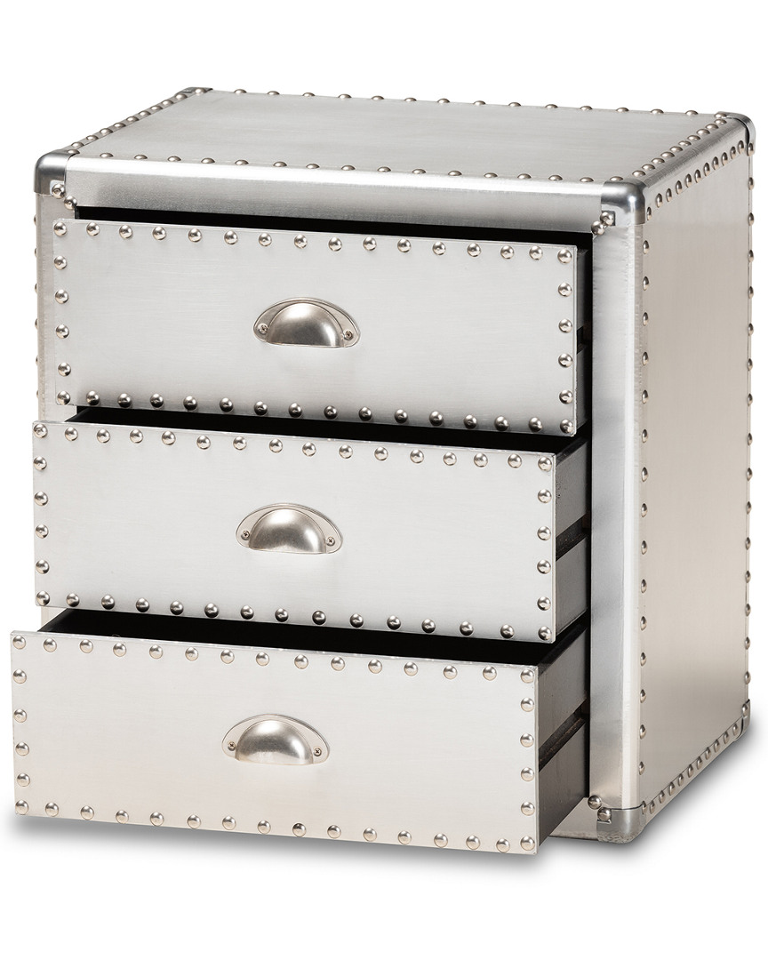 Baxton Studio Armel 3-drawer Nightstand