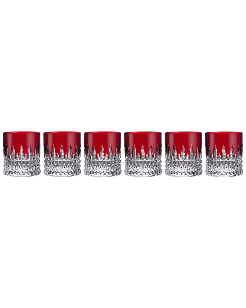 Waterford New Years Red Set Of 6 Small Tumblers In Red