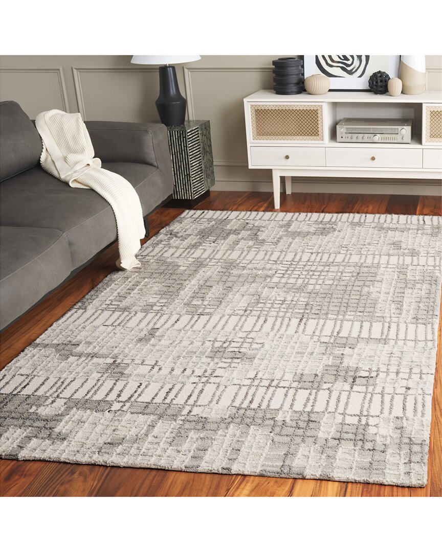 Safavieh Abstract Ashlight Hand-tufted Wool-blend Rug In Gray