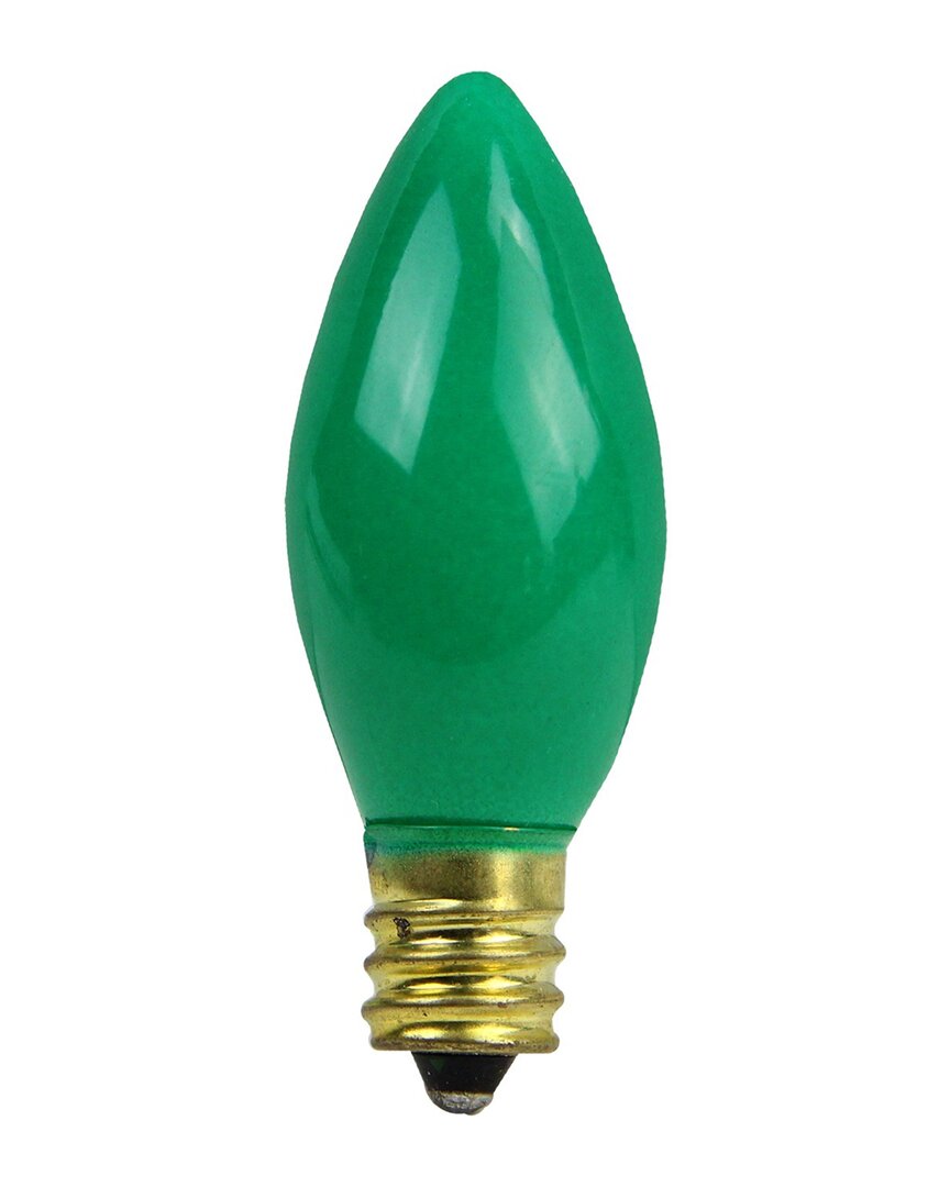 Northern Lights Northlight Club Pack Of 25 Opaque Green C7 Christmas Replacement Bulbs In Green