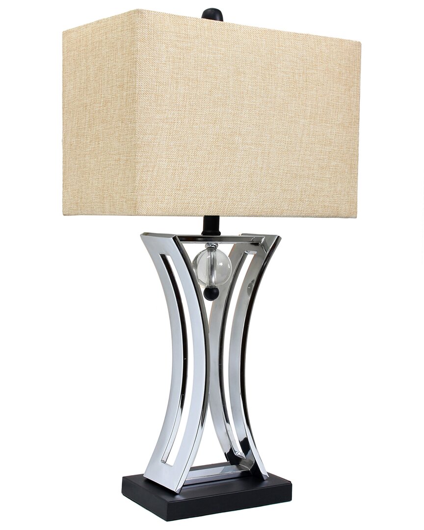 Lalia Home Laila Home Chrome Executive Business Table Lamp In Silver